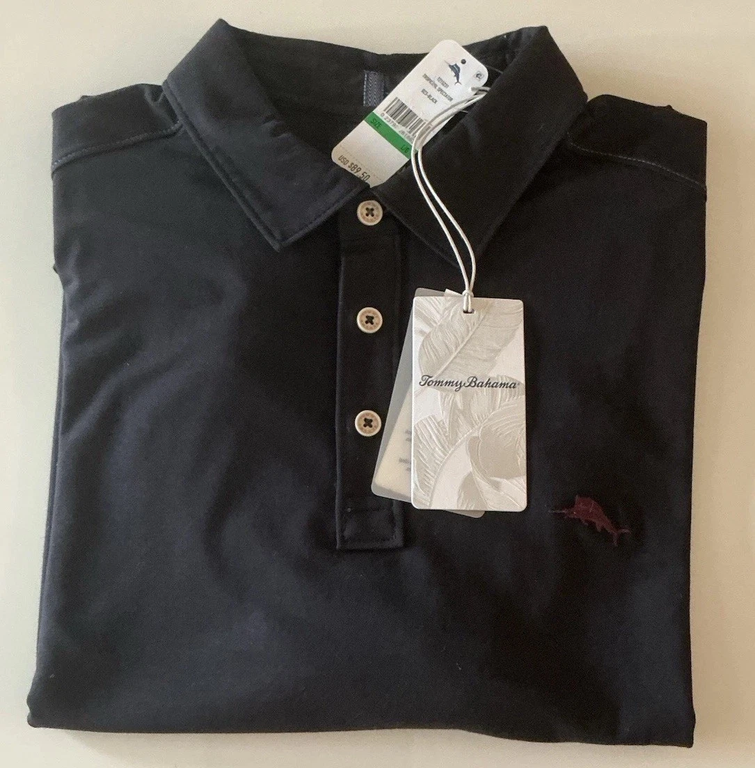 Tommy Bahama IslandZone Polo Shirt Black Men's L Sun Protection 37.5 Tech
Opens in a new window or t