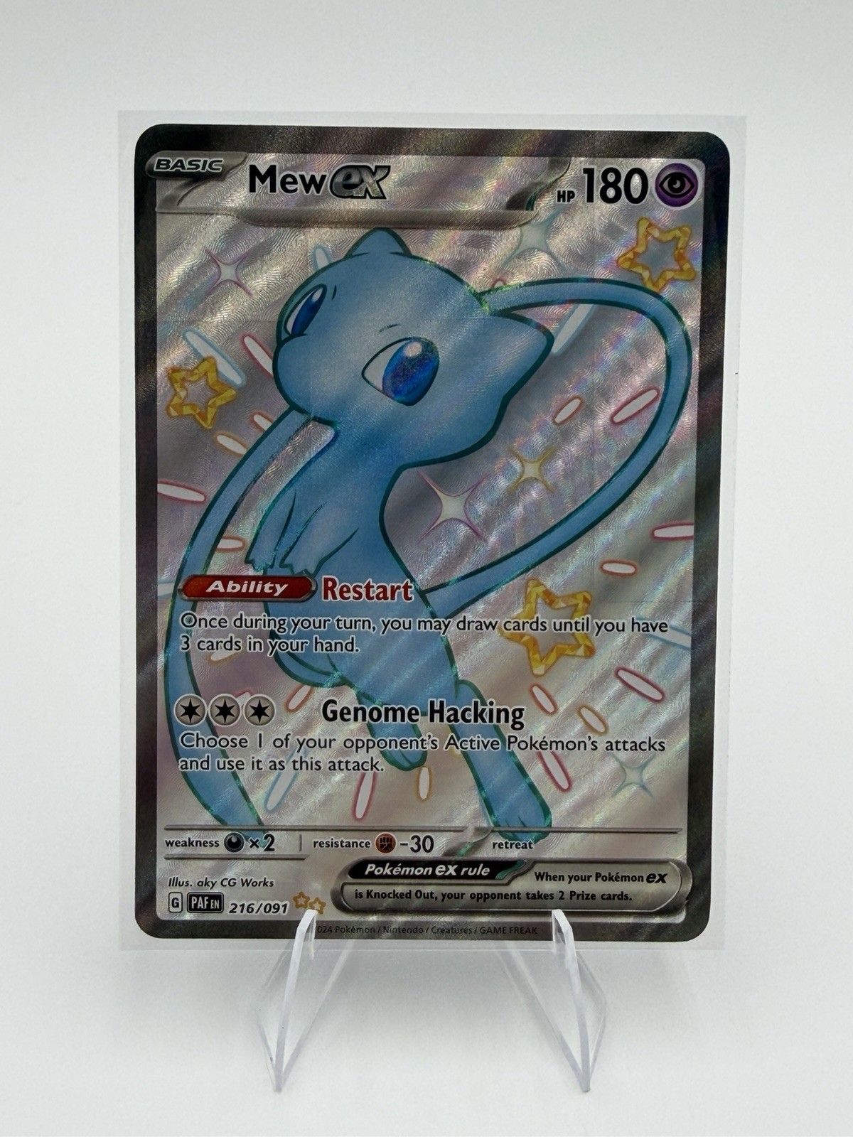 Mew ex 216/091 Shiny Ultra Rare SV: Paldean Fates Holo Pokemon NM
