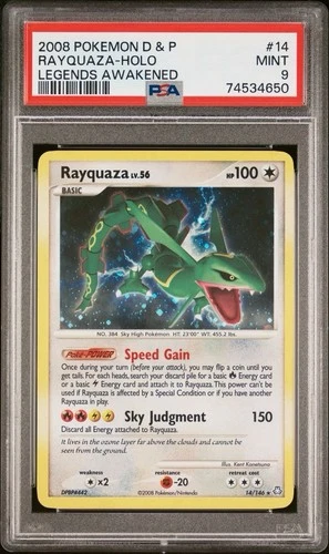 2008 Pokemon Legends Awakened Rayquaza 14/146 Holo PSA 9 MINT