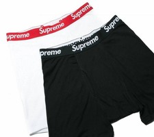 Supreme Hanes Boxer Briefs Black / White - S/M/L 100% Genuine Authentic!