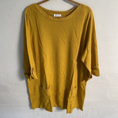 Gold Pocket Tunic Sweater Dress Plus 