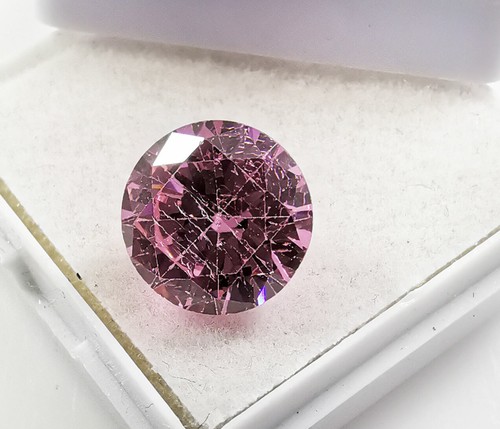 6.70 Ct Unique Pink Zircon Round Shape Loose Gemstones - Picture 5 of 5