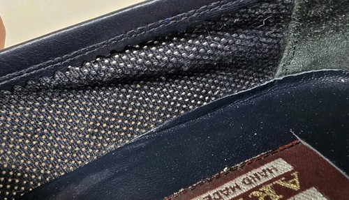 Zapatos de vestir mocasines con borlas de cuero malla Star Artioli Italia azul marino para hombre 9,5 D - Imagen 3 de 8