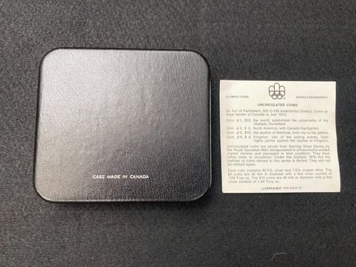 1976 Montreal Olympic 4 Coin Proof Set Series I - Geographic - Picture 4 of 13