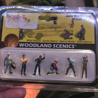 Woodland Scenics 1/87 HO Scale AUTO MECHANICS Figures 6pcs