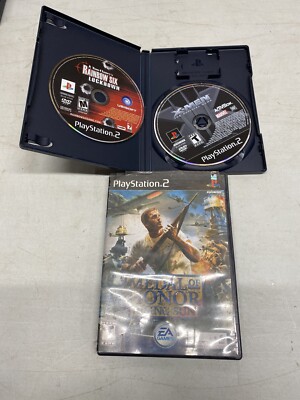 Action Adventure Playstation 2 Games Medal of Honor Rainbow 6 X-Men PS2 Lot of 3