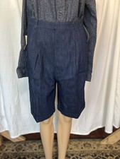 Vintage Bill Blass Cuffed Wide Leg Bermuda Mom Shorts Denim VTG Size 12