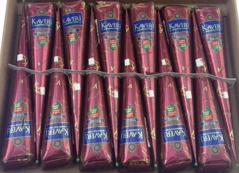 Conos de henna Kaveri natural tatuaje temporal arte corporal tinta Mehandi elige cantidad 25 gm Foto 2 de 4