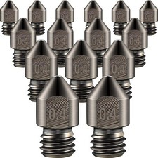 15PCS 0.4mm /1.75mm Hardened Steel Nozzle Kit Extruder 3D Printer Mk8 All Metal