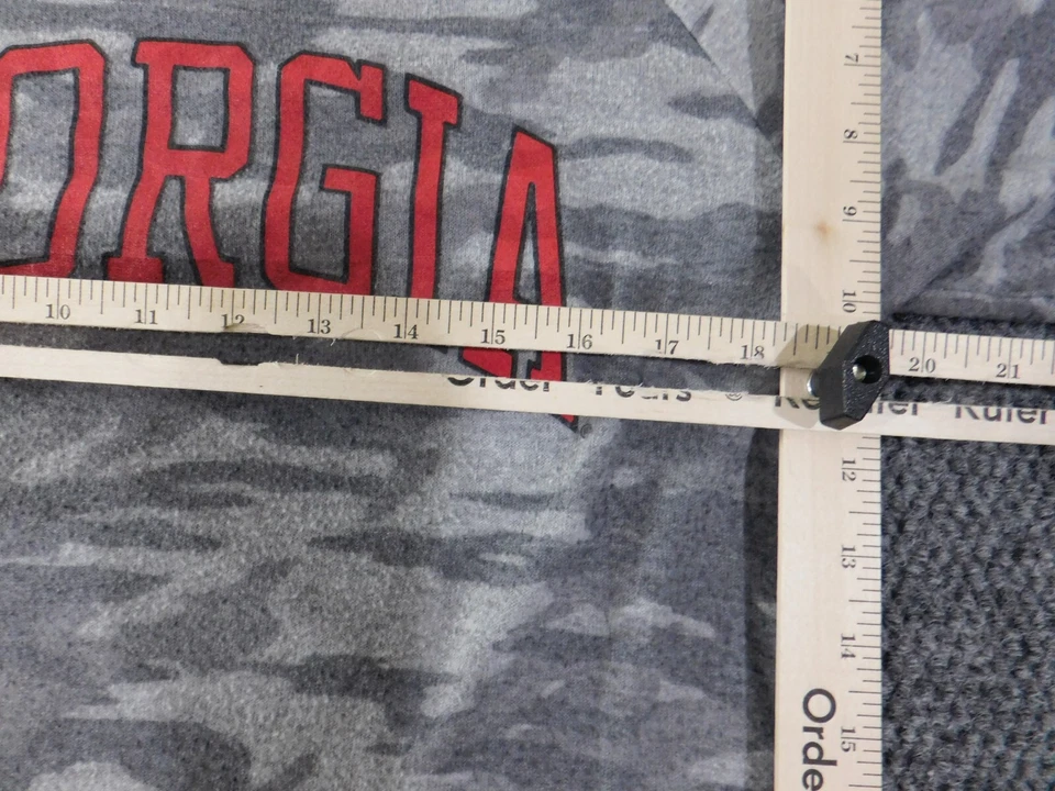 Georgia Bulldogs Sudadera Mujer Pequeño Portón Trasero Gris Jersey Fútbol Camuflaje Foto 4 de 4
