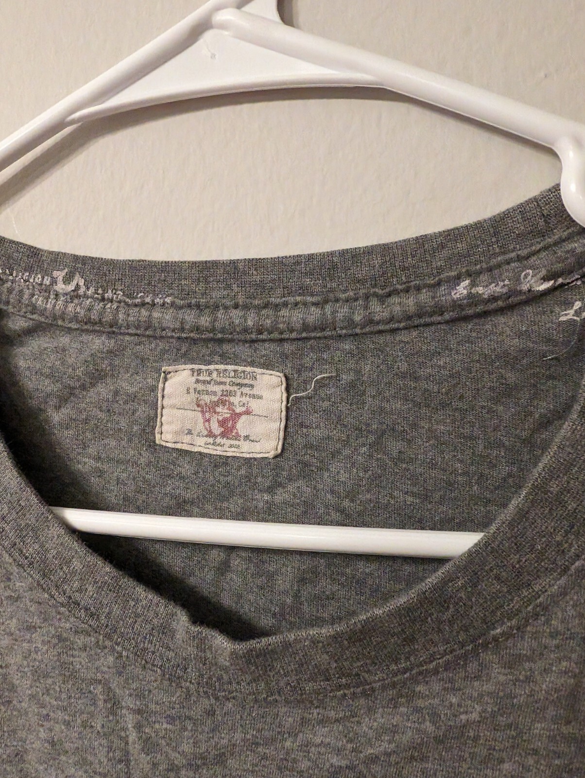 True Religion Distressed Logo Patchwork Print T-s… - image 2