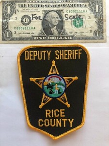 Rice County Minnesota Police Patch Deputy Sheriff Un-sewn great condition
