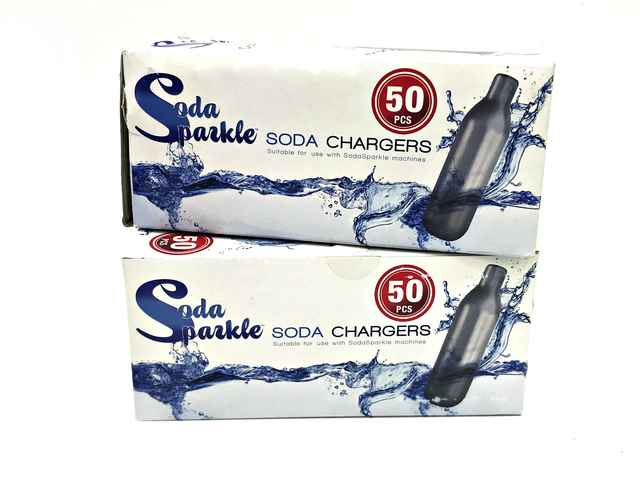 100 SODA CHARGERS CCA 8G CO2 SUITABLE FOR SODASPARKLING ...
