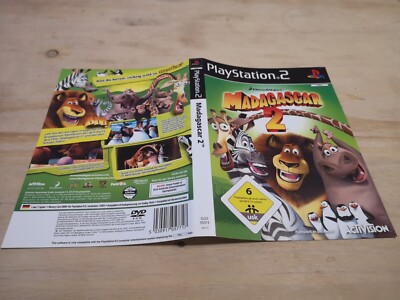Madagascar 2 - PS2 Playstation 2 Frontcover + Backcover Gebraucht