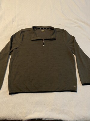Zelos Endurance Fleece Men's XL 1/4 Zip Athletic Sweater Jacket Green W Accents