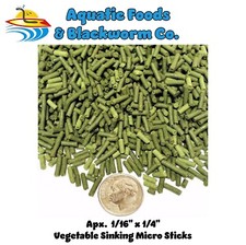 Vegetable Sinking Micro Sticks, for Plecos, Snails, Shrimp. ALL Bottom Fish
