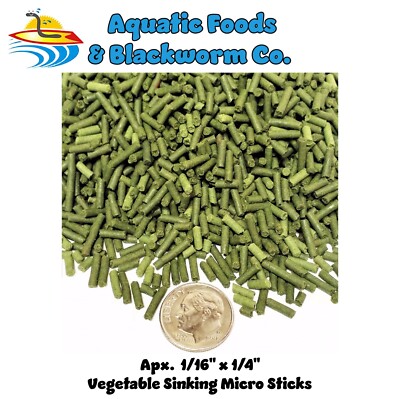 Vegetable Sinking Micro Sticks, for Plecos, Snails, Shrimp.  ALL Bottom Fish