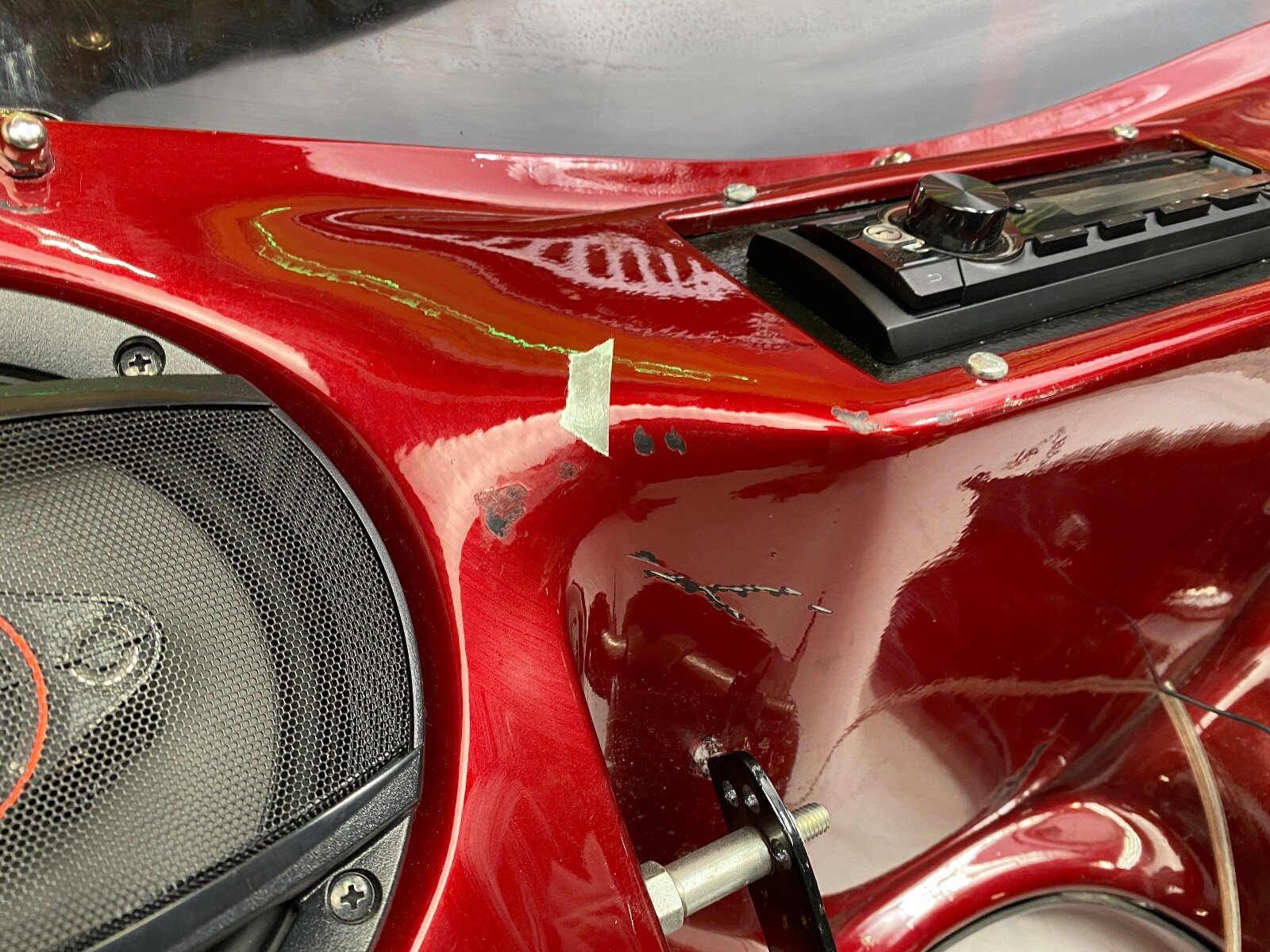 🔥Harley Sportster Batwing Fairing Windshield Radio Speakers🔥 eBay