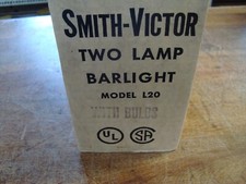 Vintage Smith Victor L20 - 2 Socket Light Bar - with 300 watt movie flood bulbs