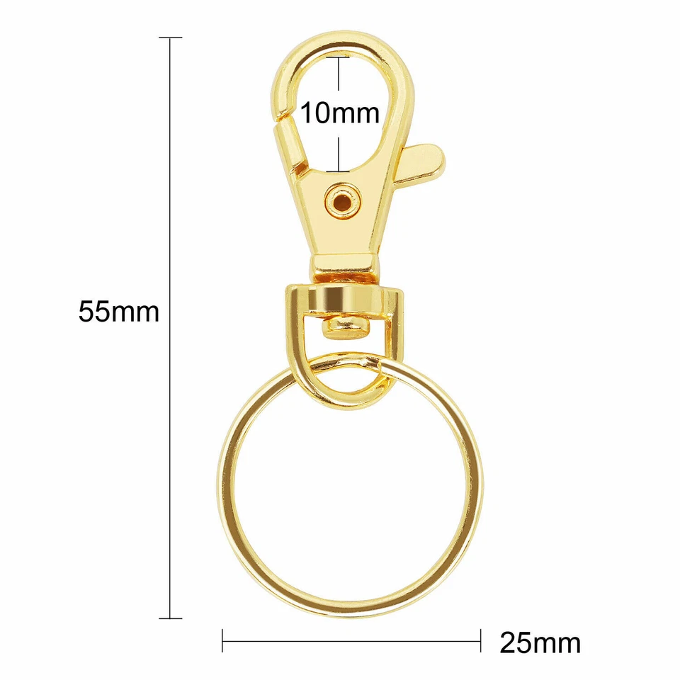 TRIXES Lobster Detachable Swivel Clasps x20 *All Colours* NEW Keyring Clasps - Image 3 of 4