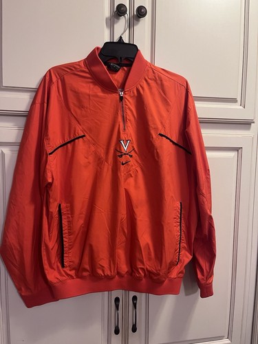 Nike UVA Virginia Cavaliers Clima-fit 1/4 Zip Jacket Orange Size Small Pullover - Bild 17 von 17