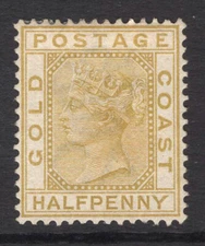 M11248 Gold Coast/Ghana 1882 SG9 - 1/2d olive yellow. One light gum tone.