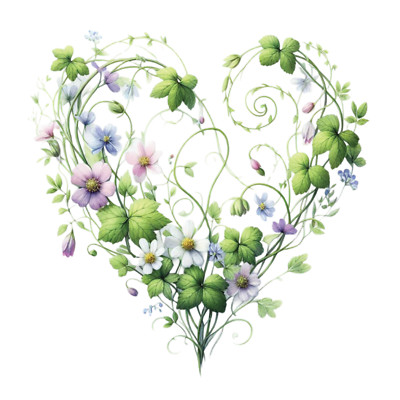 Transparent 18X18cm Spring Flower Heart Car Sticker 