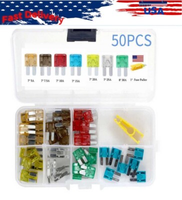 ATR APT 5A 7.5A 10A 15A 20A 25A 30Amp Micro2 Blade Fuses & Fuse Clip 50pcs