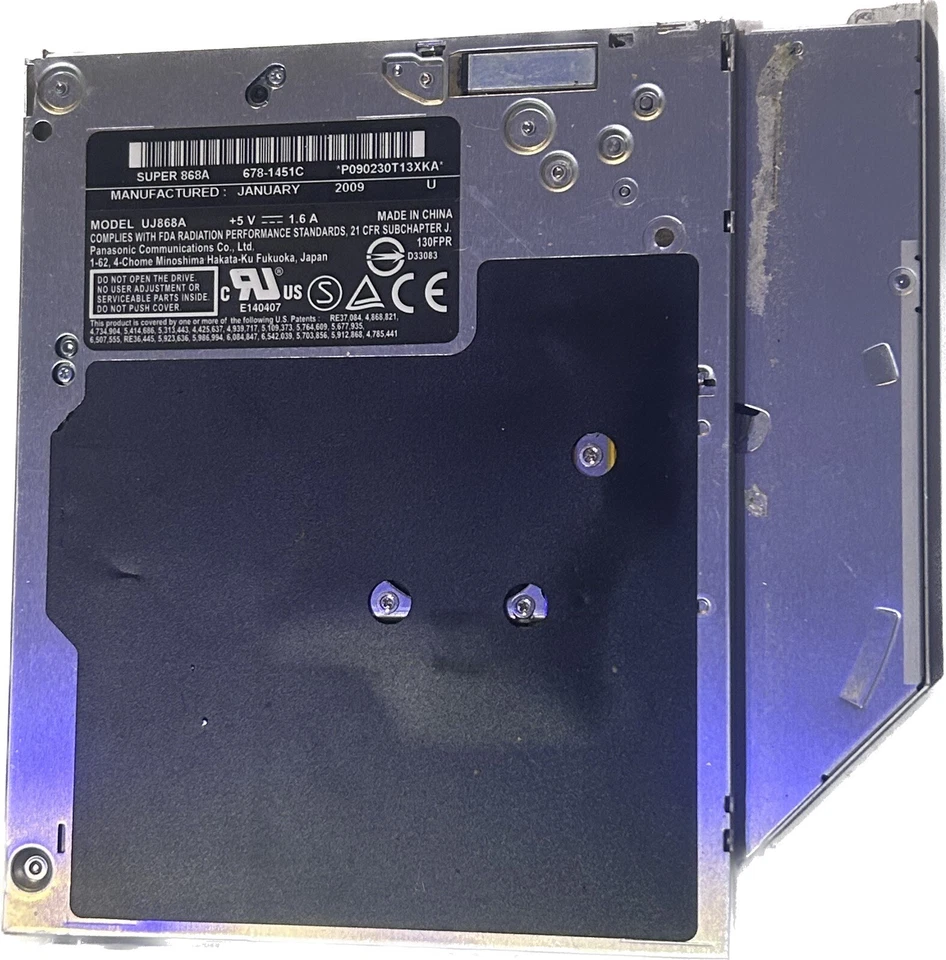 Panasonic UJ868A Super 868A SUPERDRIVE UNIDAD DVD,MacBook Pro 13" A1278,15" A1286 Foto 2 de 2