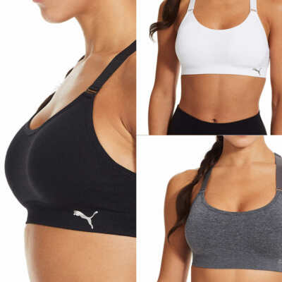 3 or 1 piece Puma Ladies Sports Bra Black Gray White Women Sports Yoga Bras Gym