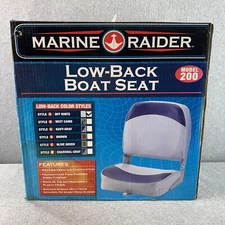 MARINE RAIDER Low Back Boat Seat Folding Chair Foldable Fishing Water Resistant