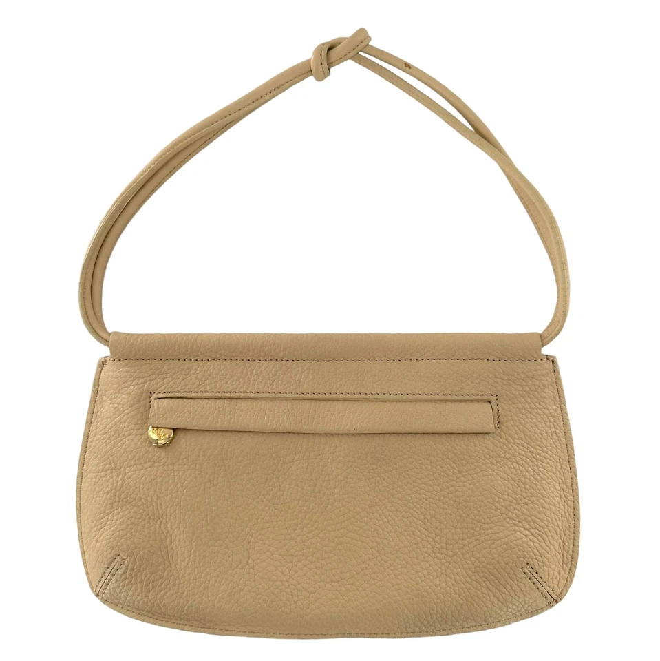 MONSAC Neutral Beige Pebbled Leather Small Shoulder Bag - Image 2 of 4
