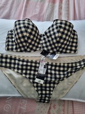 WOMENS GEORGE BIKINI SET NEW BNWT 34C TOP 16 BOTTOMS,