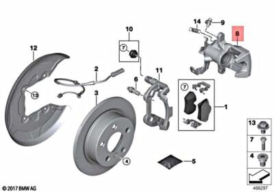 Genuine MINI Cooper Jcw One F55 F56 F57 D S BRAKE CALIPER HOUSING 