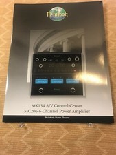 ORIGINAL MCINTOSH-MX134 A/V CONTROL CENTER/MC206 POWER AMP - BROCHURE D1054