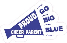 5 X 3 Proud Cheer Parent Sticker Vinyl Vehicle Window Cheerleading Cup Stickers