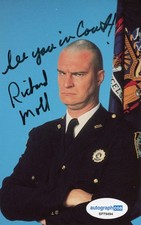 Richard Moll "Night Court" AUTOGRAPH Signed 'Bull' 3.5x5.5 Photo ACOA