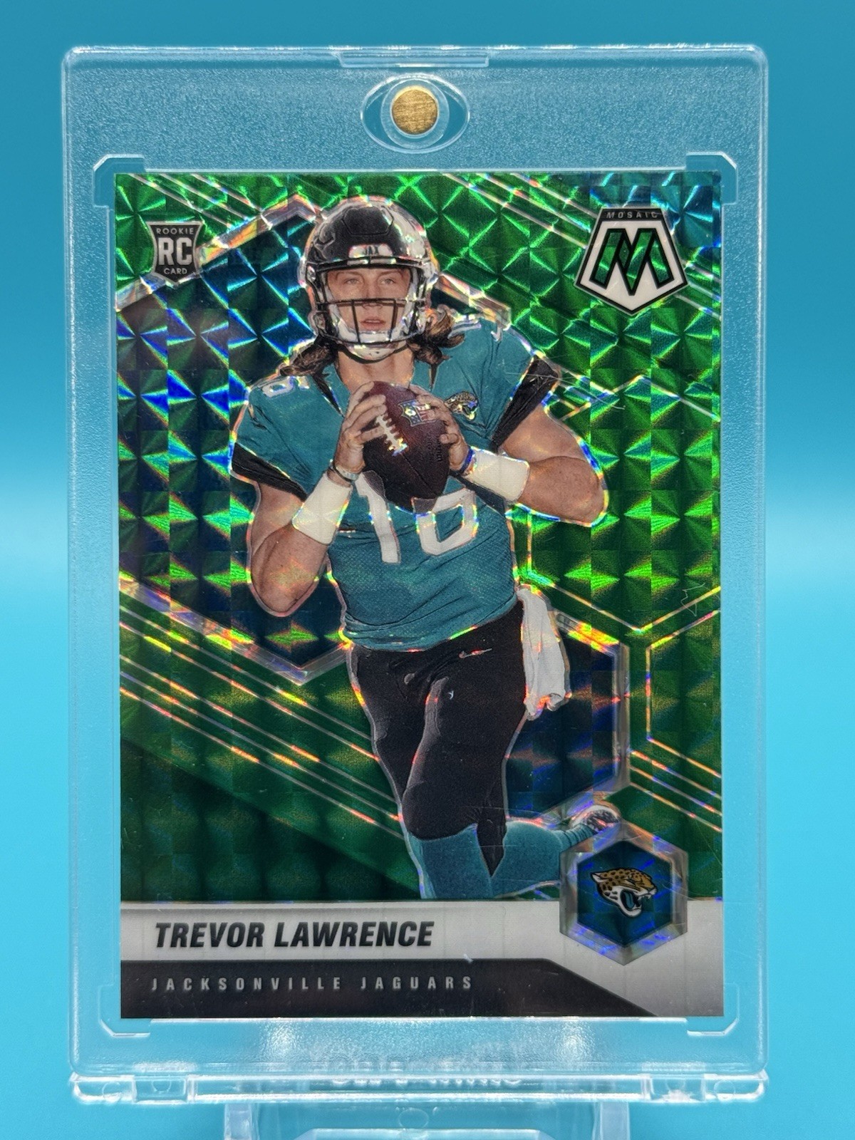 2021 Panini Mosaic - Rookies Trevor Lawrence #301 Green Mosaic Prizm Jaguars RC