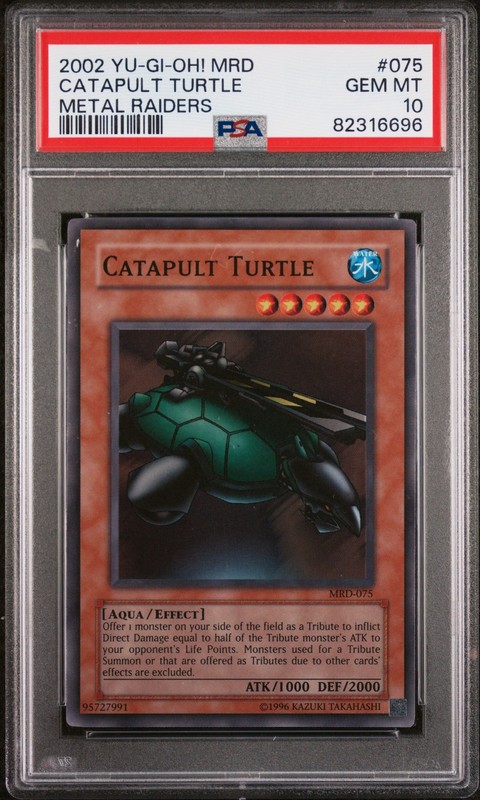 2002 Yu-Gi-Oh! Metal Raiders Catapult Turtle #075 PSA 10