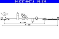 Seilzug Feststellbremse Hinten Links Ate 243727 19372 FÜR Daihatsu Toyota