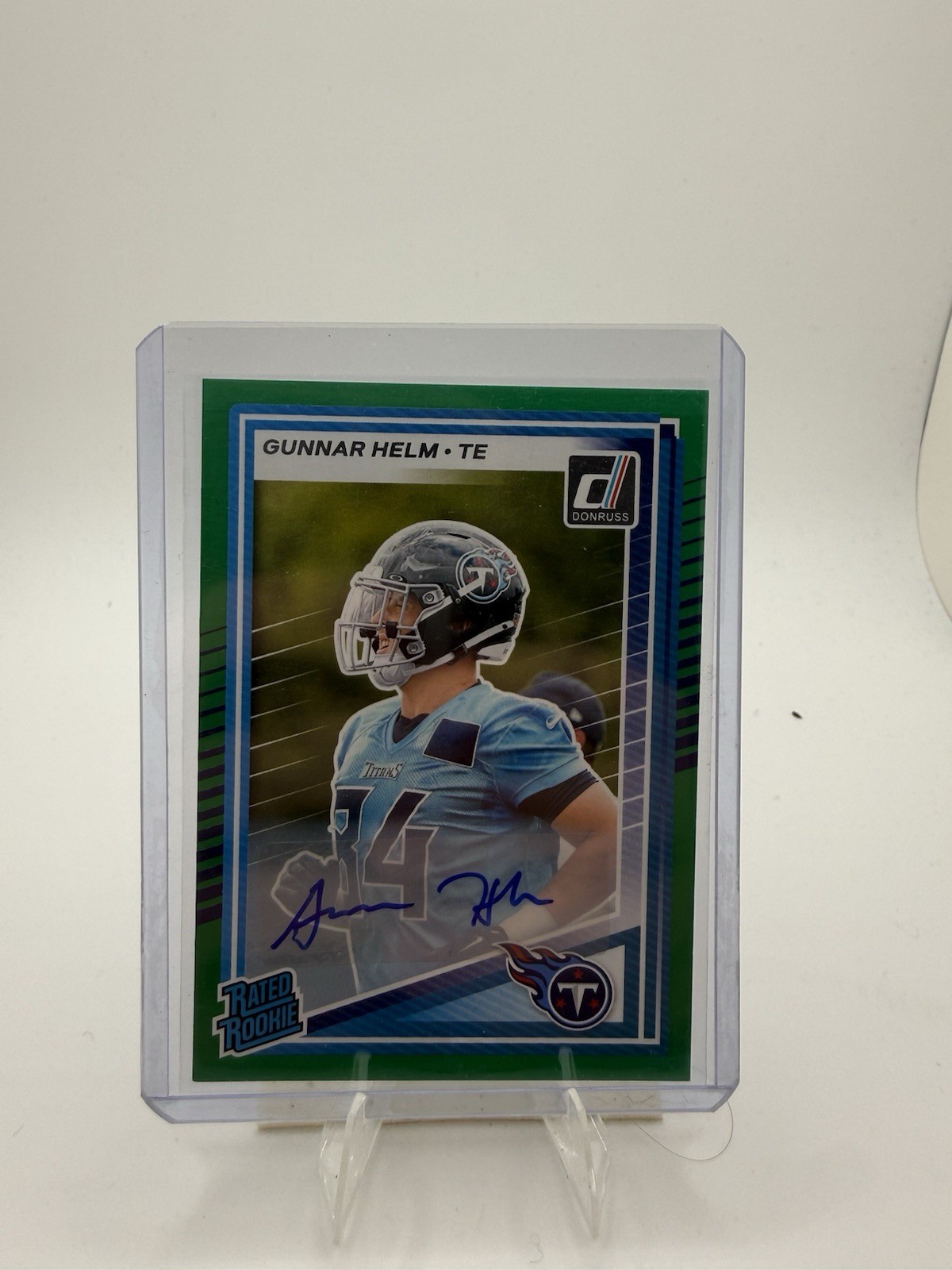 ✍️🟢Gunnar Helm Green Auto Rookie #371 2025 Panini Donruss RC