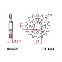Ritzel Teilung 520 ZäHne 16 Ritzel Vorne Afam 20617-16
