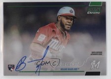 2022 Topps Stadium Club Chrome Green Refractor 38/99 Bryan De La Cruz Auto 06bg