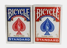 2 New Sealed Bicycle Standard Face Poker Playing Cards Decks Red  Blue USPCC