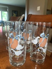 Set of 4 International Marmalade 6 1/4” Tall 12 Ounce Tumblers Drinking Glasses