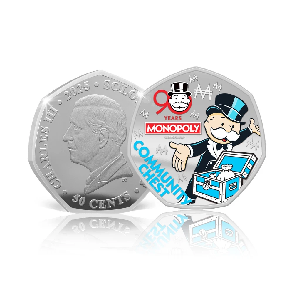 Monopoly 90th Anniversary 2025 Commemorative Silver Coin Set in Collector Folder - Image 2 of 4