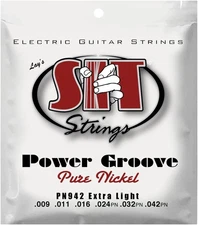 Power Groove Pure Nickel Electric Guitar Strings (S.I.T.), Extra Light 9-42, PN9