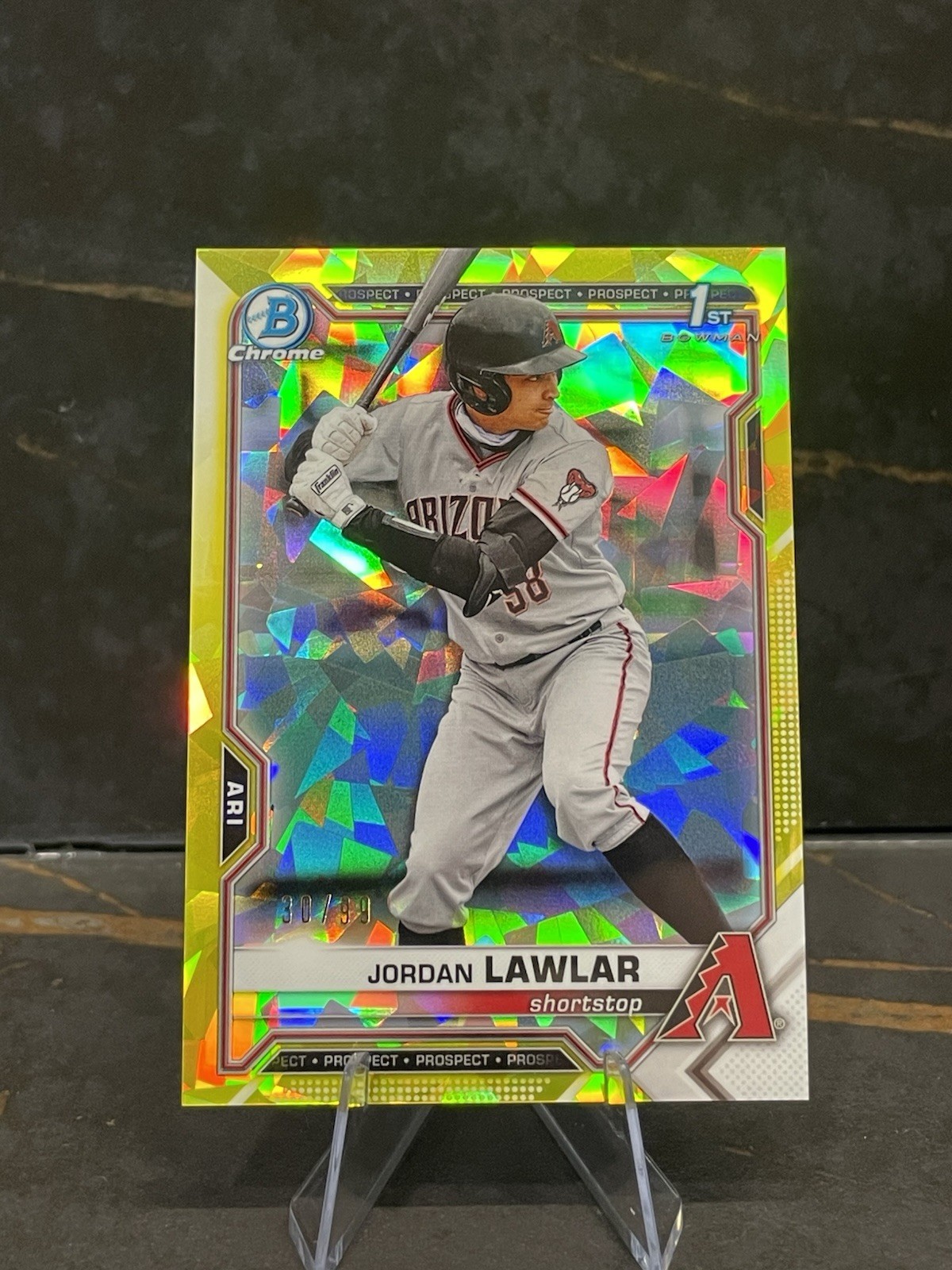 2021 Bowman Draft Sapphire Edition Jordan Lawlar Yellow #30/99 BDC-194