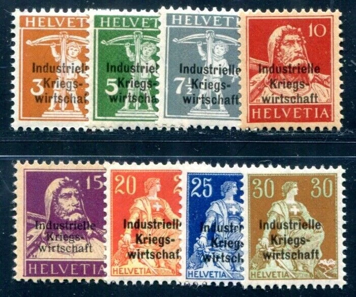 SCHWEIZ DIENST 1-8 ** POSTFRISCH TADELLOS SATZ geprüft VOSSEN 200€(I3614