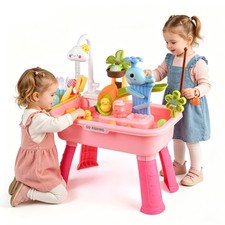 Upgraded Toddler Sand Water Table Toy with Electric Water Pump, Kids Sand Wat...
